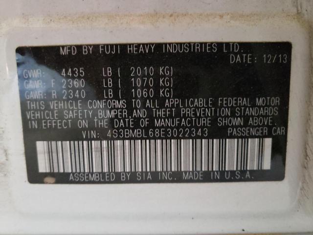 4S3BMBL68E3022343 Subaru Legacy 2.5i Limited