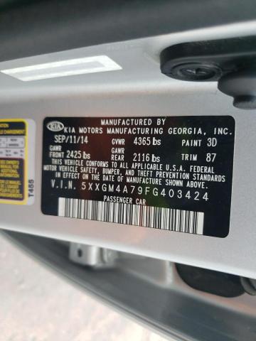 5XXGM4A79FG403424 KIA Optima Lx