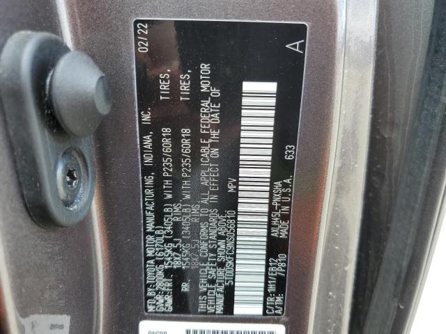 5TDDSKFC9NS056810 2022 TOYOTA SIENNA, photo no. 13