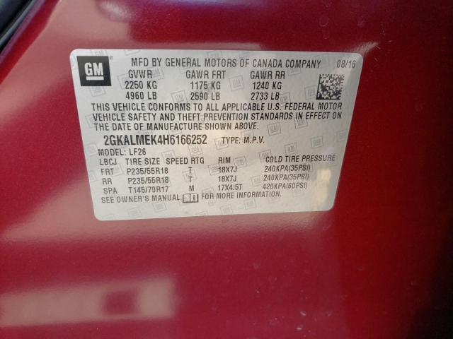2GKALMEK4H6166252 GMC Terrain Sle