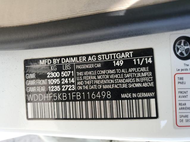 WDDHF5KB1FB116498 Mercedes-Benz E 350