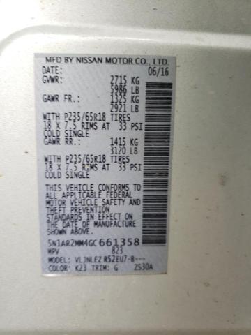 5N1AR2MM4GC661358 Nissan Pathfinder S