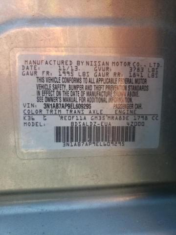 3N1AB7AP9EL609295 Nissan SENTRA S