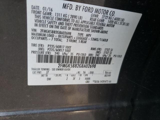 2016 FORD FLEX SE - 2FMGK5B82GBA02698