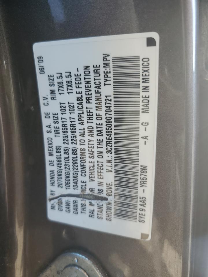 3CZRE48509G704721 2009 Honda Cr-V Ex