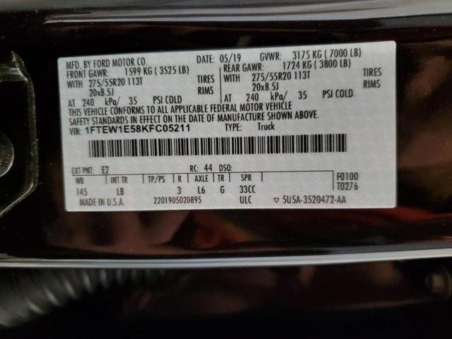 2019 FORD F150 SUPER - 1FTEW1E58KFC05211