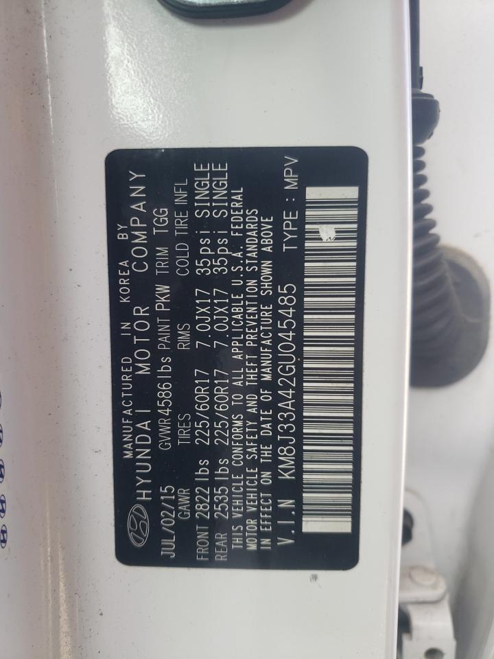 KM8J33A42GU045485 2016 Hyundai Tucson Limited