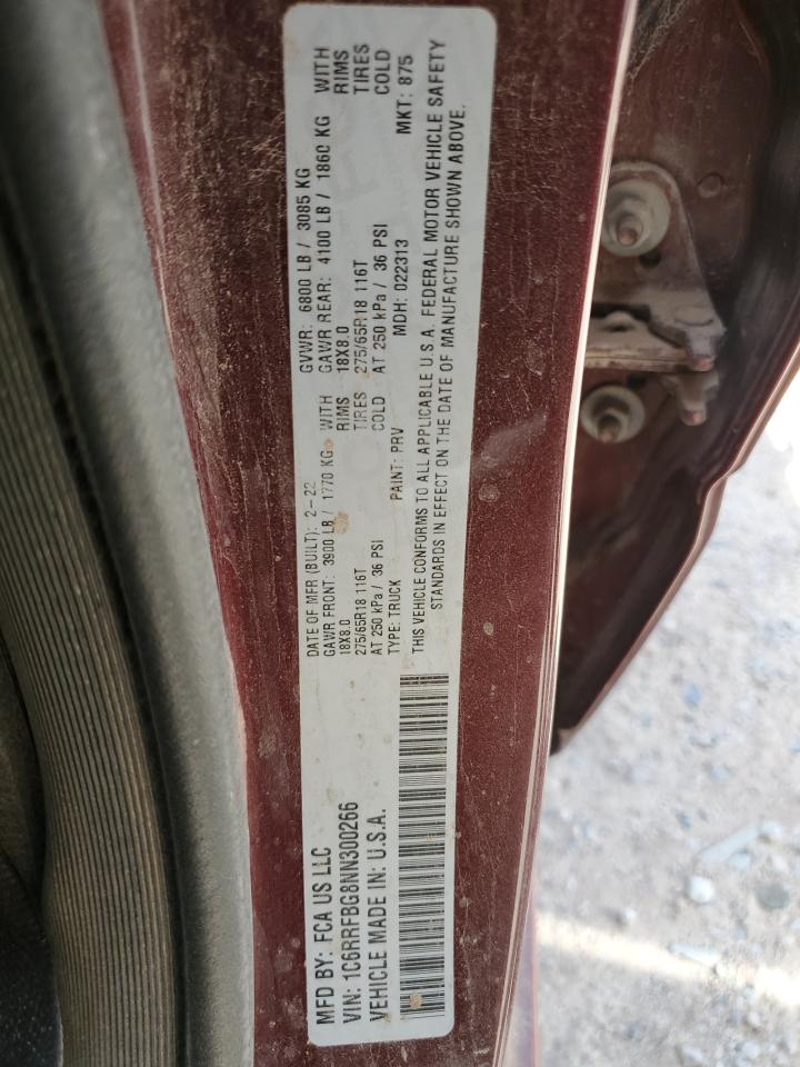 1C6RRFBG8NN300266 2022 Ram 1500 Big Horn/Lone Star