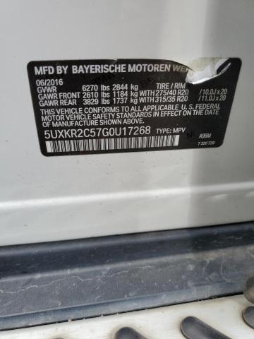 2016 BMW X5 Sdrive35I VIN: 5UXKR2C57G0U17268 Lot: 57113724