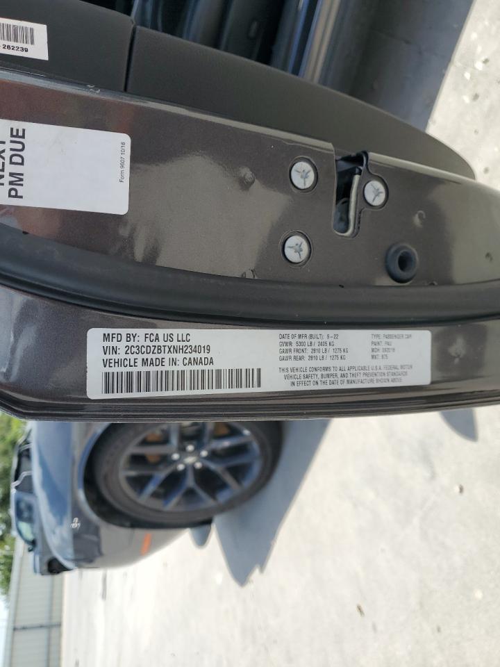 2C3CDZBTXNH234019 2022 Dodge Challenger R/T