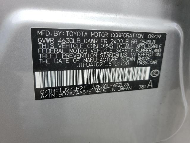 2020 LEXUS IS 300 PRE JTHDA1D21L5101120