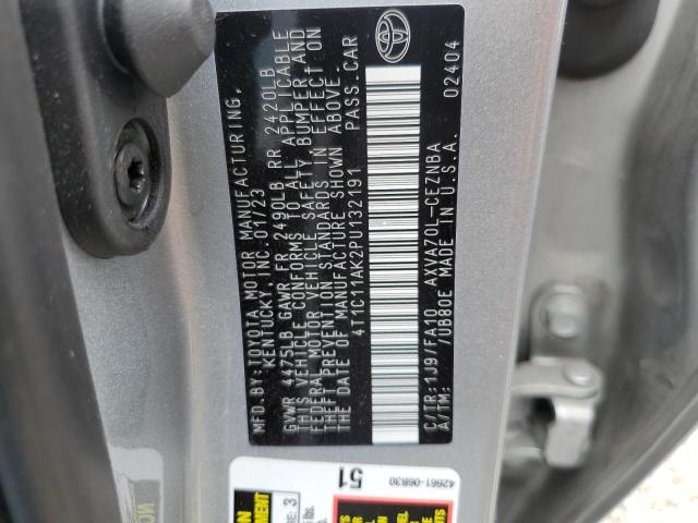 4T1C11AK2PU132191 Toyota Camry LE 12