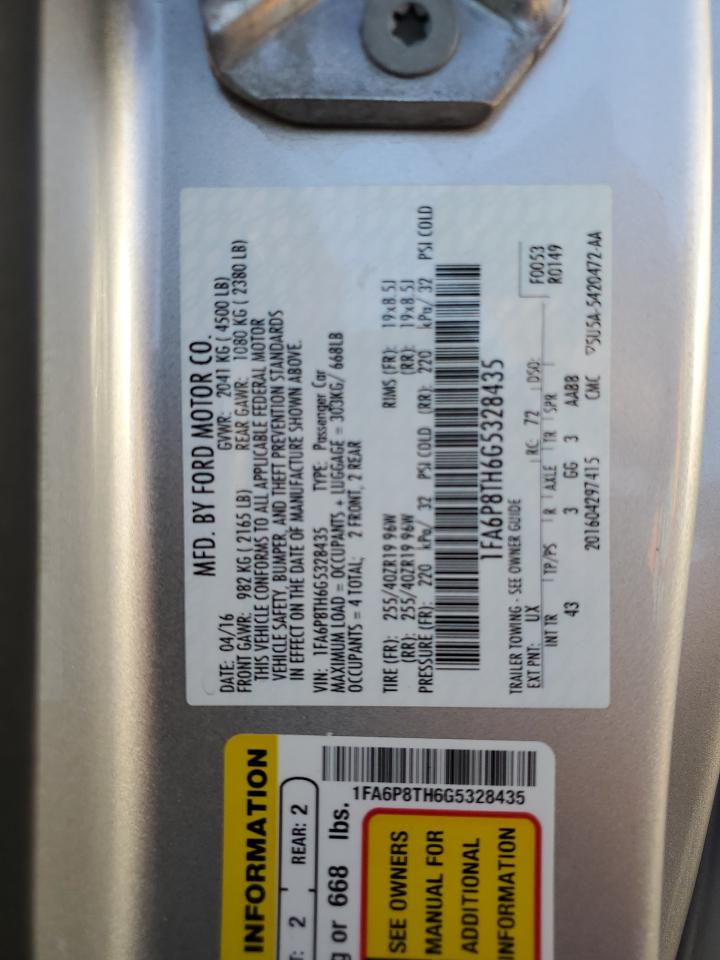 1FA6P8TH6G5328435 FORD ALL Models 2016