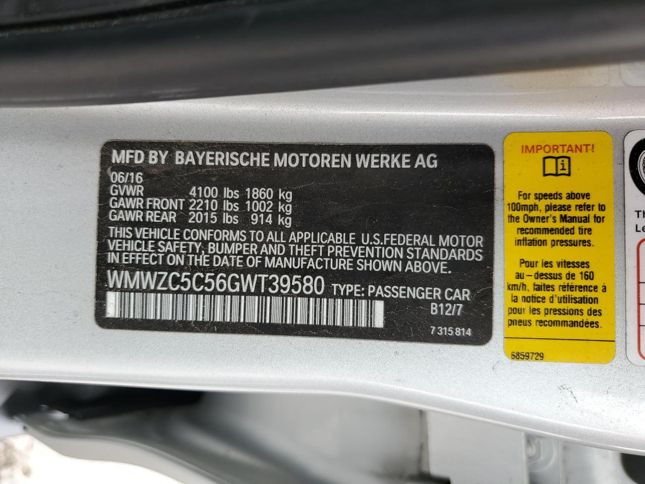 WMWZC5C56GWT39580 2016 Mini Cooper S Countryman