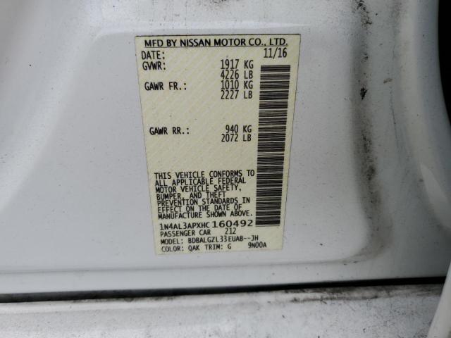 2017 NISSAN ALTIMA 2.5 - 1N4AL3APXHC160492