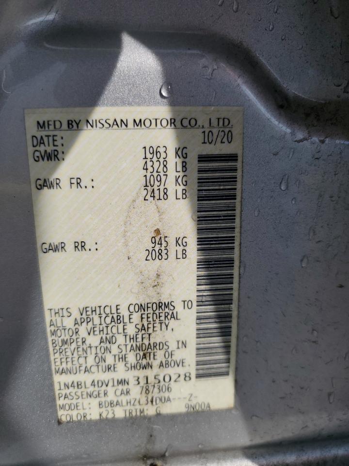 1N4BL4DV1MN315028 NISSAN ALTIMA 2021