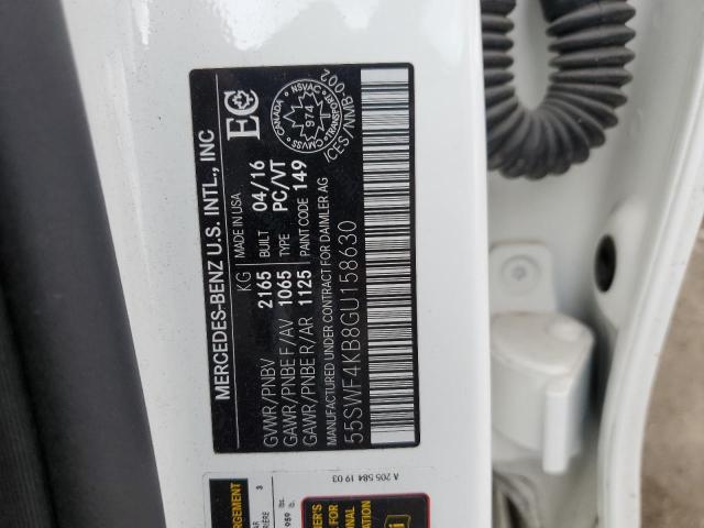 2016 Mercedes-Benz C 300 4Matic VIN: 55SWF4KB8GU158630 Lot: 57257394