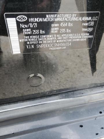 2022 Hyundai Sonata N Line VIN: 5NPEK4JC3NH146354 Lot: 59286274