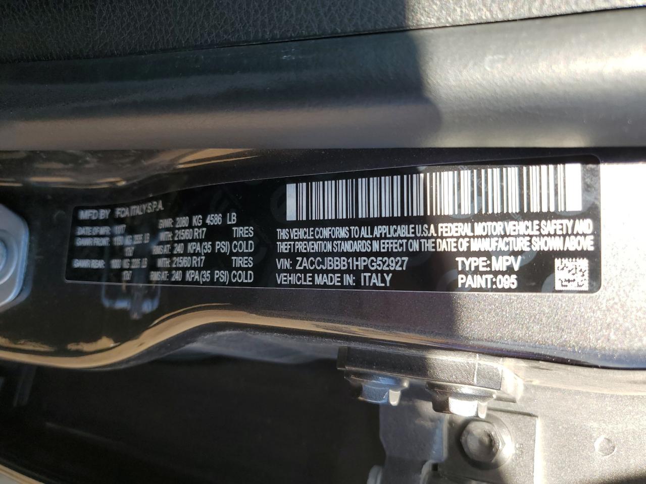 ZACCJBBB1HPG52927 2017 Jeep Renegade Latitude