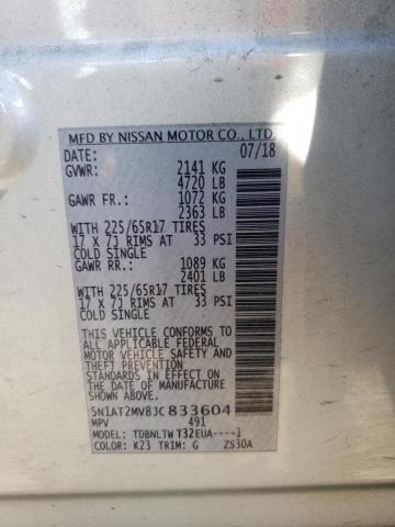 2018 Nissan Rogue S VIN: 5N1AT2MV8JC833604 Lot: 57894744