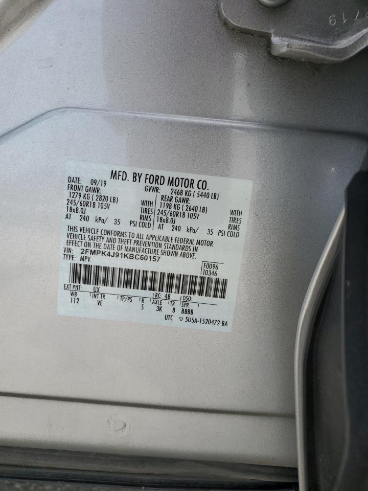 2FMPK4J91KBC60157 2019 Ford Edge Sel