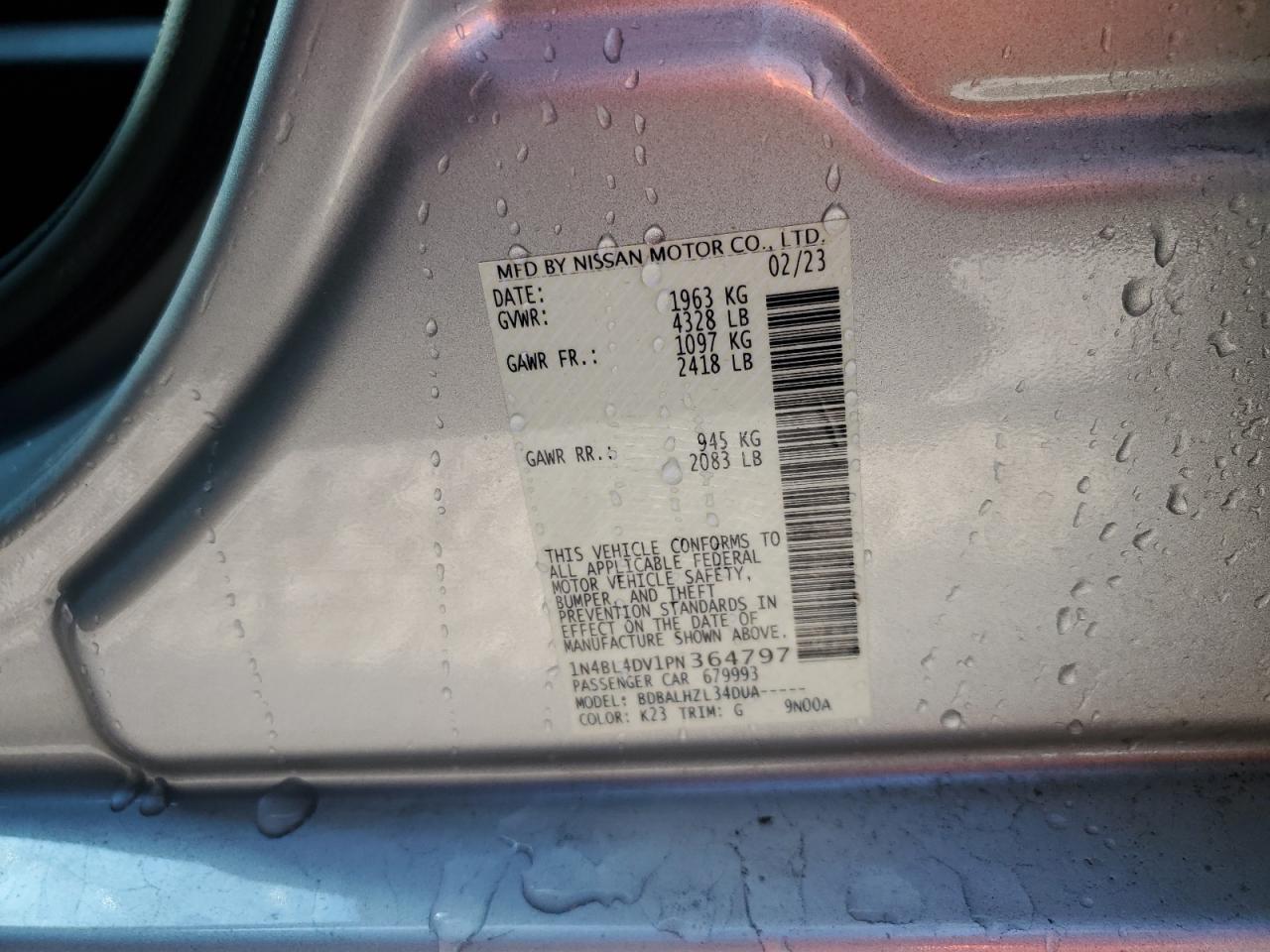 1N4BL4DV1PN364797 NISSAN ALTIMA 2023