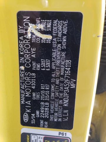 2015 Kia Soul + VIN: KNDJP3A52F7164118 Lot: 59682554