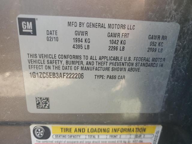 2010 Chevrolet Malibu 1Lt VIN: 1G1ZC5EB3AF222206 Lot: 55616434