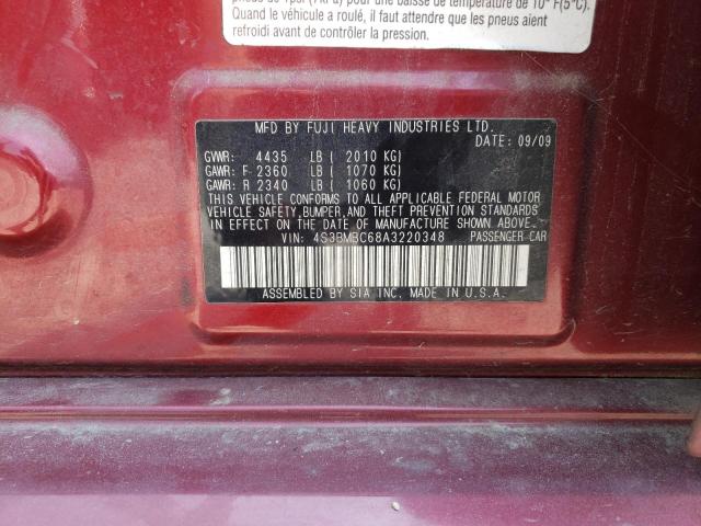 2010 Subaru Legacy 2.5I Premium VIN: 4S3BMBC68A3220348 Lot: 59310434