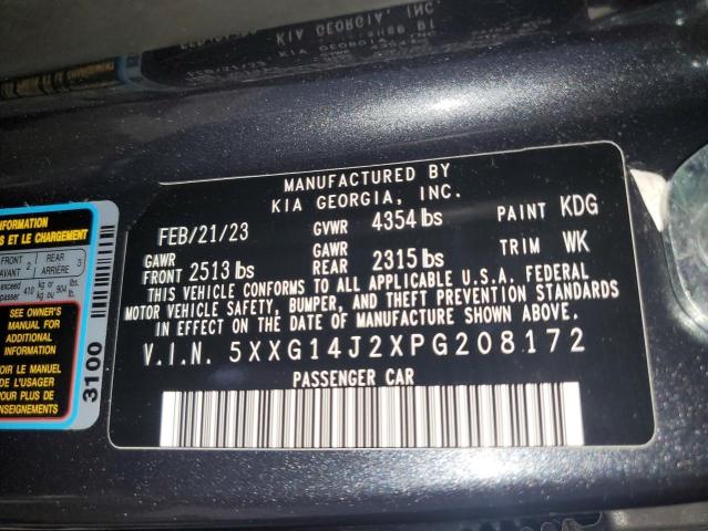 2023 Kia K5 Lxs VIN: 5XXG14J2XPG208172 Lot: 59825224