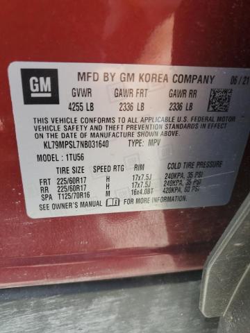 2022 Chevrolet Trailblazer Lt VIN: KL79MPSL7NB031640 Lot: 57346064