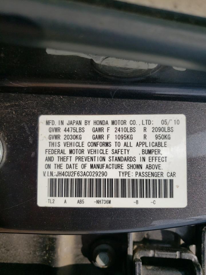 JH4CU2F63AC029290 2010 Acura Tsx