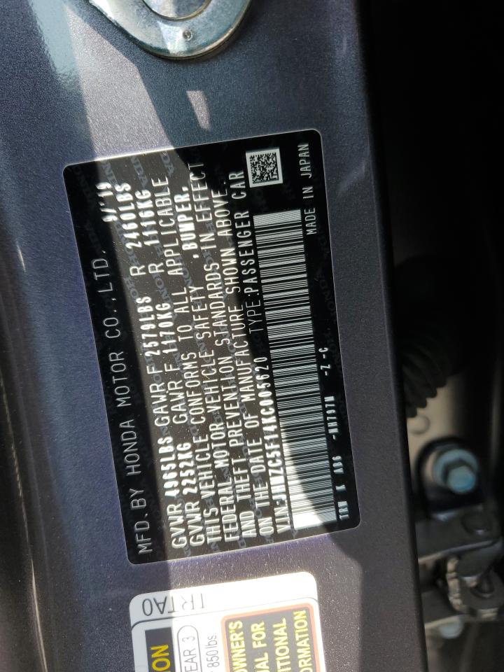 JHMZC5F14KC005620 HONDA CLARITY 2019
