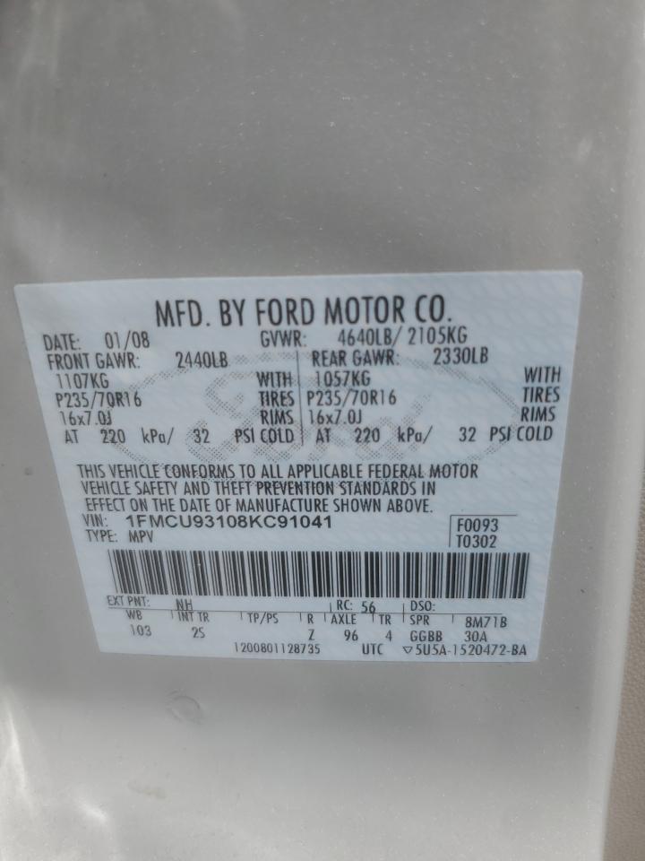 1FMCU93108KC91041 2008 Ford Escape Xlt