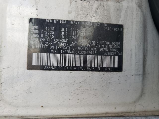 2016 Subaru Legacy 2.5I Premium VIN: 4S3BNAD6XG3042697 Lot: 60815094