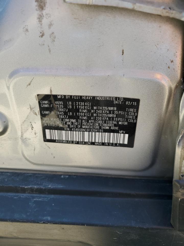 4S4BSBNC0F3294195 2015 Subaru Outback 2.5I Limited