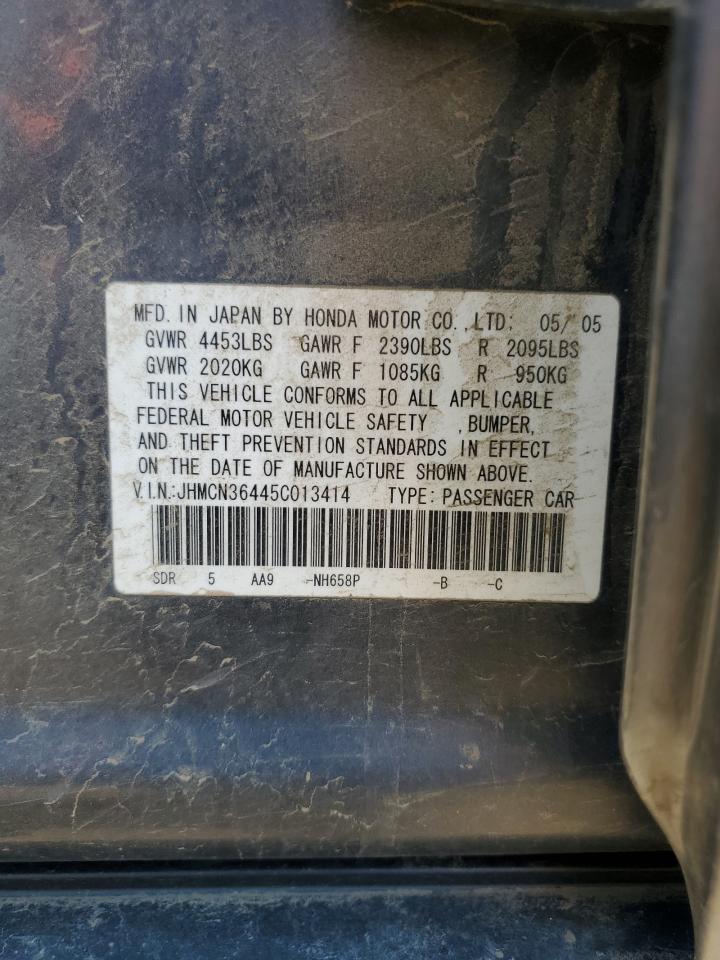 JHMCN36445C013414 2005 Honda Accord Hybrid