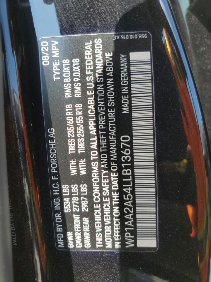 WP1AA2A54LLB13670 2020 Porsche Macan