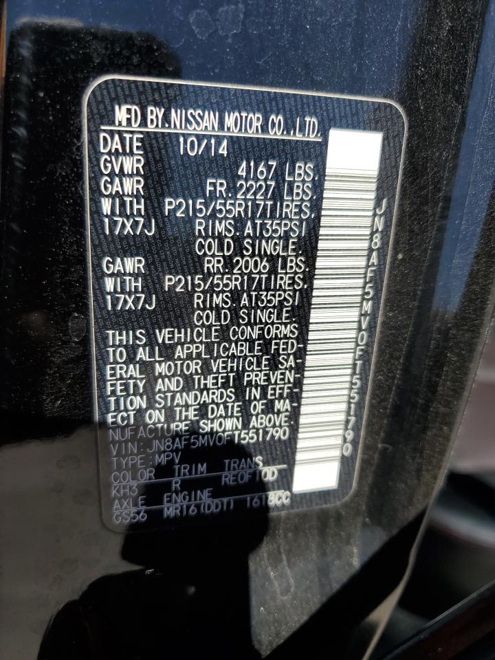 JN8AF5MV0FT551790 2015 Nissan Juke S