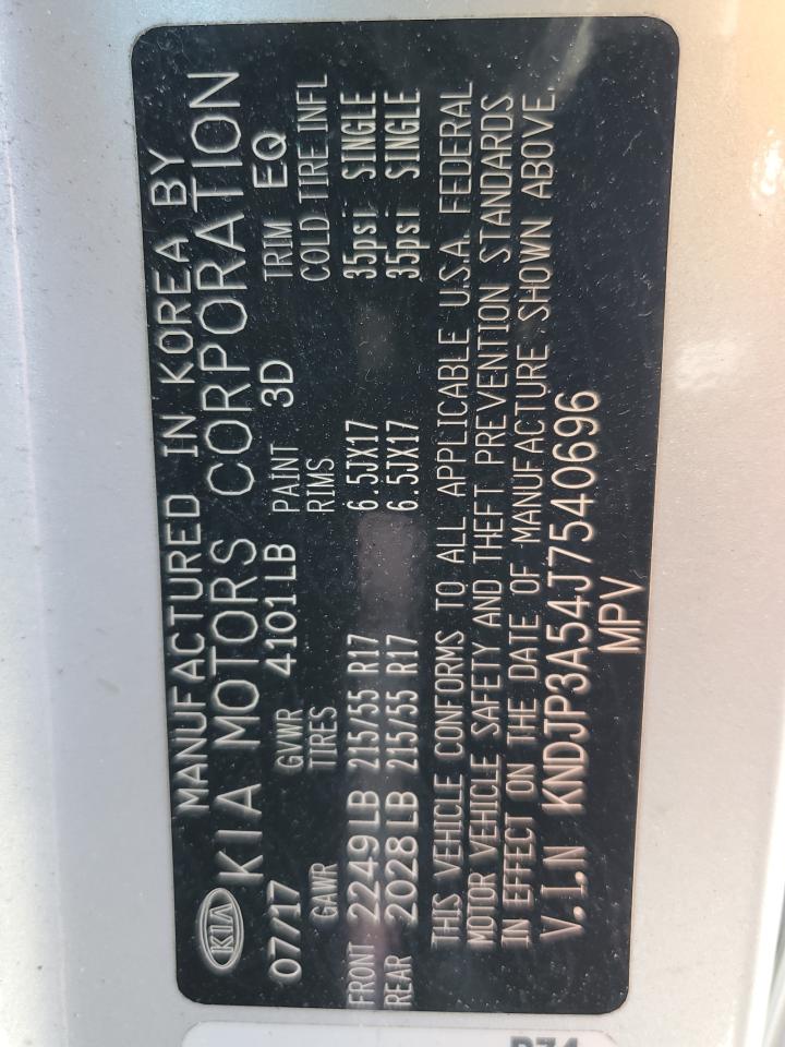 KNDJP3A54J7540696 2018 Kia Soul +