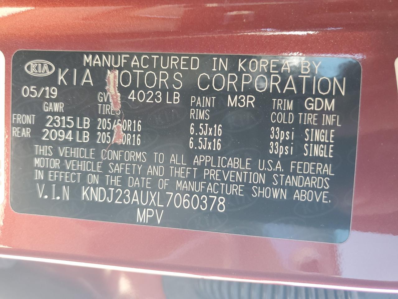 KNDJ23AUXL7060378 2020 Kia Soul Lx