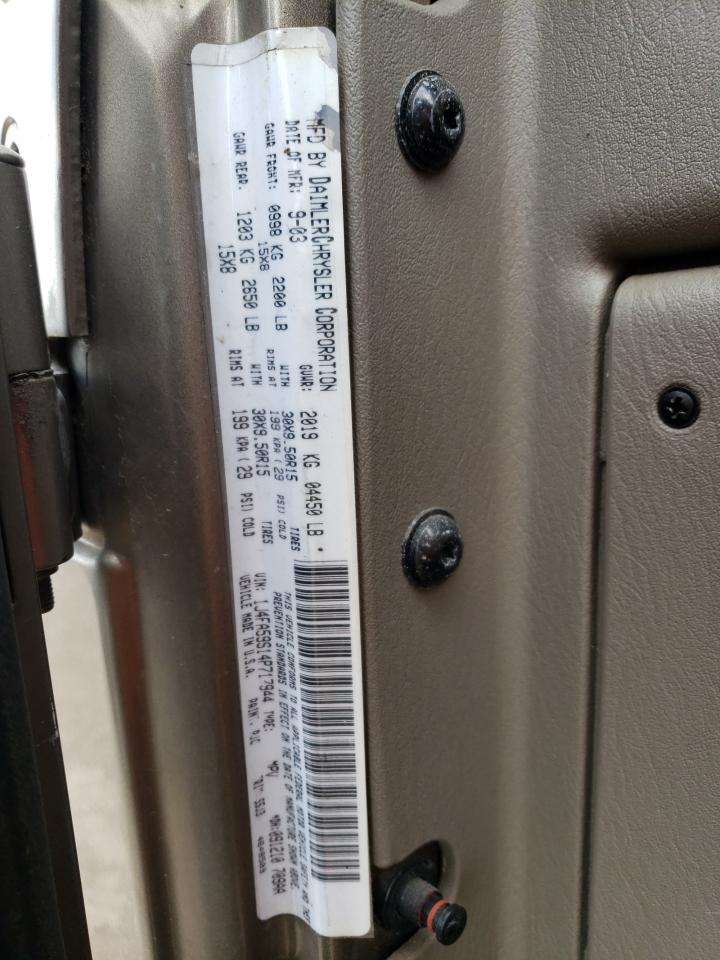 1J4FA59S14P717944 2004 Jeep Wrangler / Tj Sahara