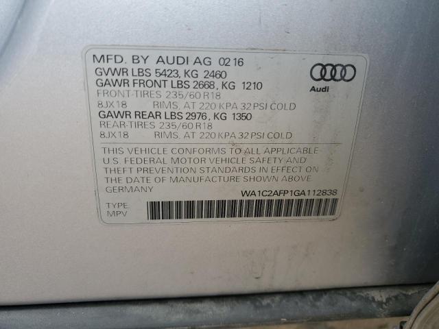 VIN WA1C2AFP1GA112838 2016 Audi Q5, Premium no.12