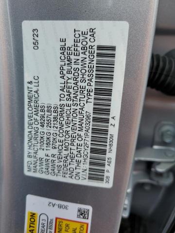 2023 HONDA ACCORD HYB 1HGCY2F71PA032967