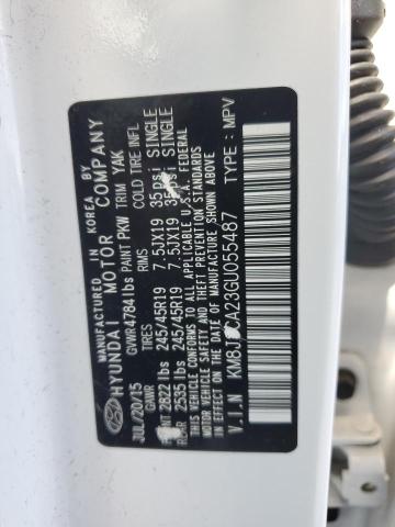 2016 Hyundai Tucson Limited VIN: KM8J3CA23GU055487 Lot: 60668144