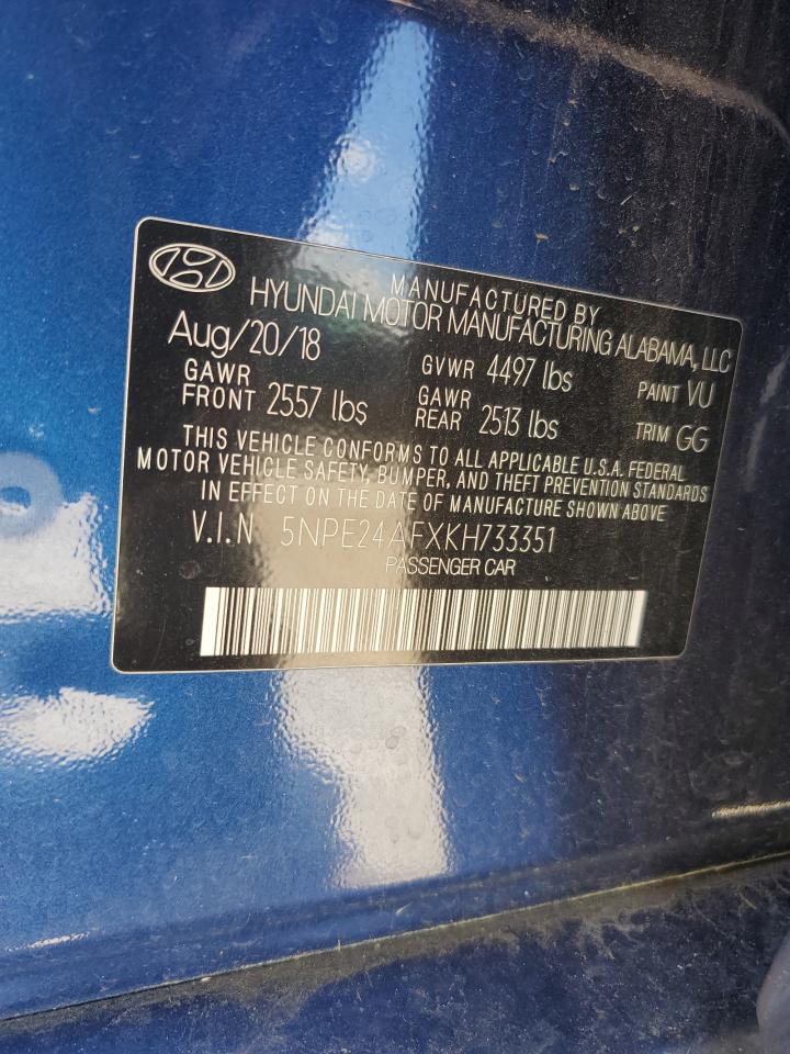 5NPE24AFXKH733351 2019 Hyundai Sonata Se