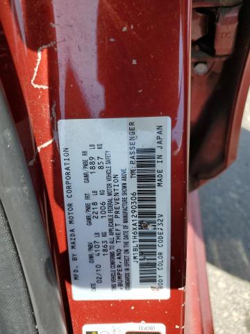 2010 Mazda 3 S VIN: JM1BL1H6XA1290306 Lot: 59376834