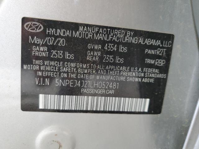 2020 Hyundai Sonata Sel Plus VIN: 5NPEJ4J21LH052481 Lot: 58827544