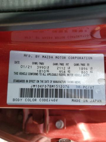 2021 Mazda Cx-3 Grand Touring VIN: JM1DKFD78M1512076 Lot: 57909354