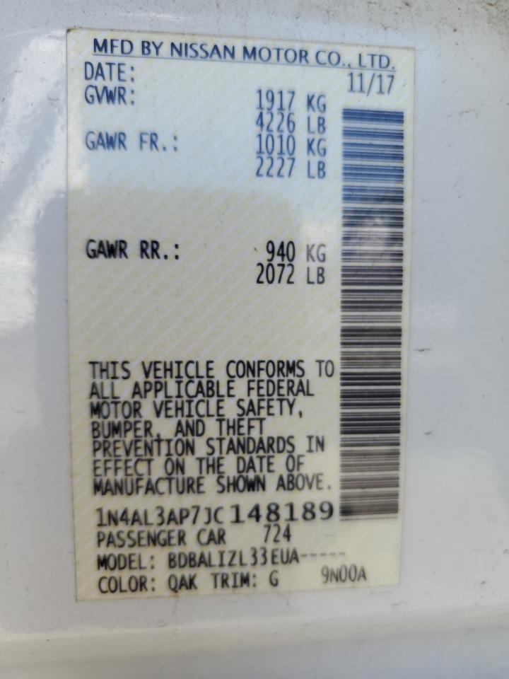 1N4AL3AP7JC148189 NISSAN ALTIMA 2018